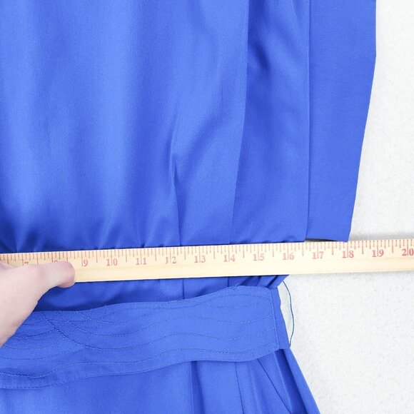 Eliza J Dress Womens 10 Blue Belted Sheath Kimono Business Casual Knee Length - Picture 6 of 14